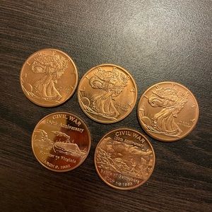 5 1oz Copper Rounds